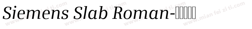Siemens Slab Roman字体转换